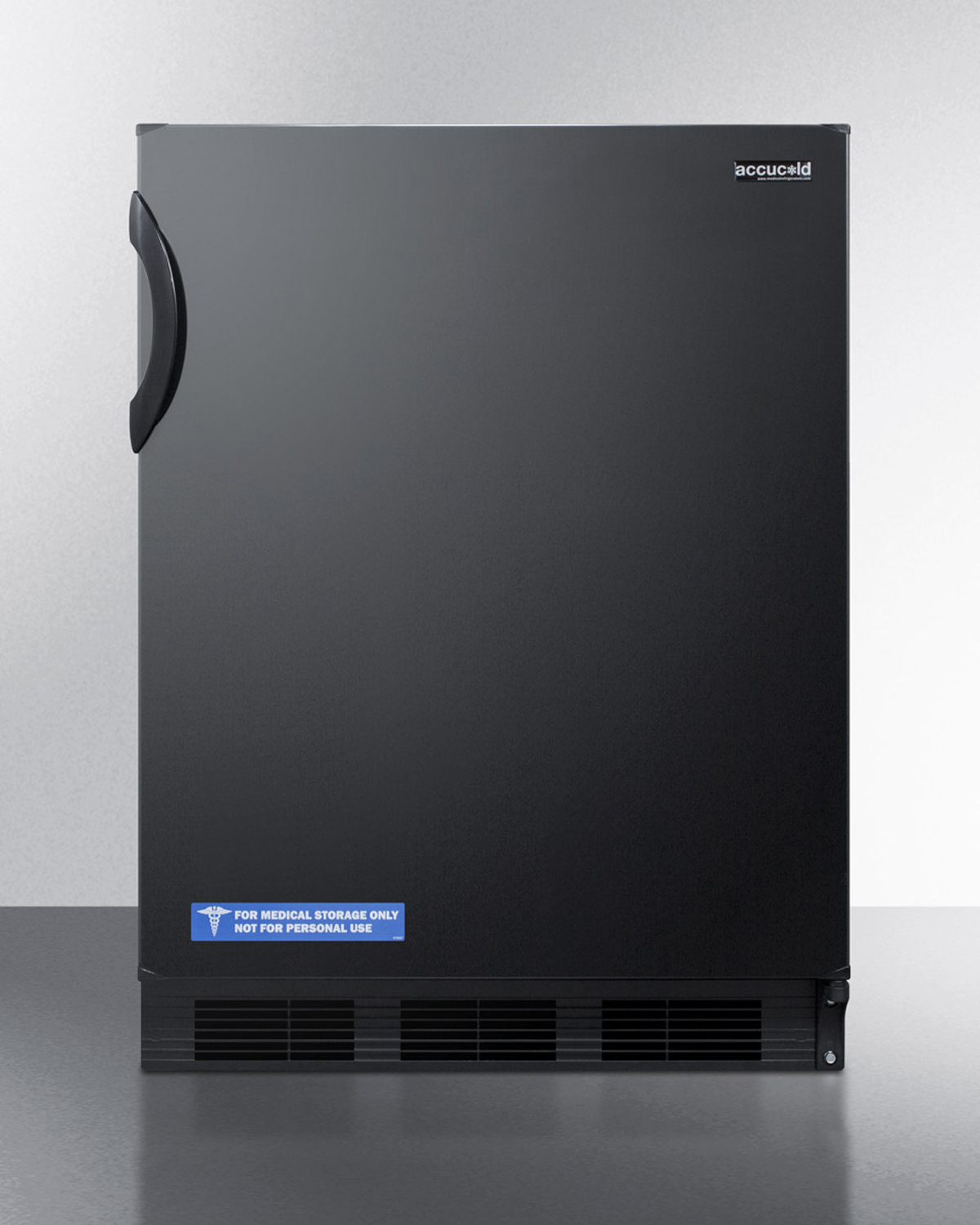 ADA compliant all-refrigerator for built-in general purpose use, with automatic defrost operation and black exterior